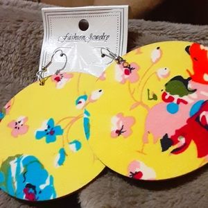Colorful floral earrings